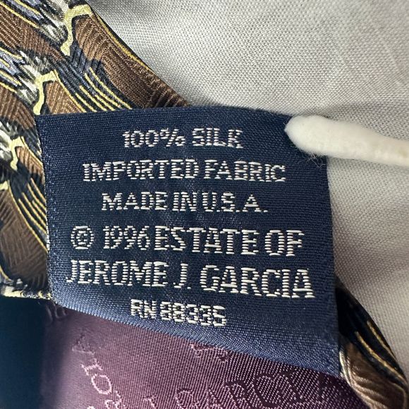 Jerry Garcia Men's Neck Tie 100% Silk Birdland Collection 14 Gold Black J.Garcia - Picture 10 of 11